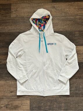 2025 Disney Parks Epcot Spaceship Earth L Sweatshirt Hooded Zip Mickey Figment